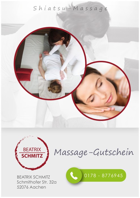 Massage Gutschein Shiatsu Aachen Geschenk
